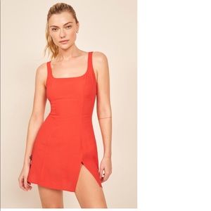 Brand new never worn red reformation tiegan dress